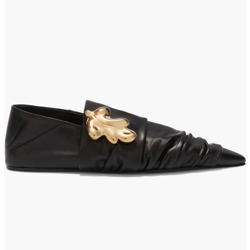 Jil Sander Leaf Hardware Pointed Toe Flat - image 4